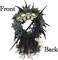 24 inch Halloween Wreath for Front Door, Large Artificial Skulls Maple Leaves Outdoor Wreath Decor, Scary Creepy Halloween Decorations for Front Door and Wall